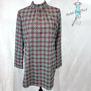 Pepe Runa sage green aqua and pink kurta tunic top size small